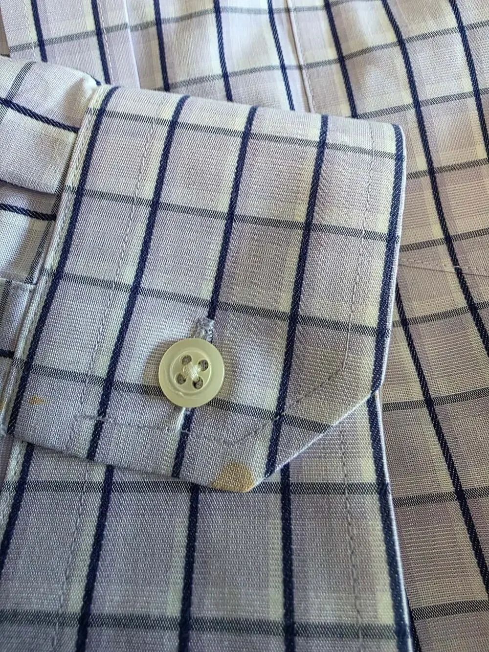 Banana Republic Non-Iron Classic Fit Purple Plaid Dress Shirt Size XL